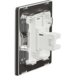 Schneider Electric 施耐德電氣 NUX31RJ6_SS UNICA X 單位RJ45 6類數據插座 (Keystone面板備防塵活門) (炫星銀)